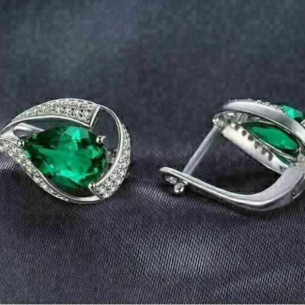 Emerald Earrings - Etsy
