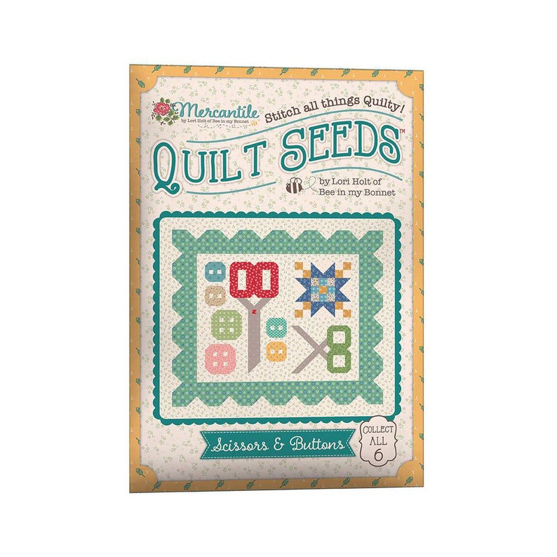 Lori Holt Mercantile Quilt Seeds™ Pattern Scissors & Buttons PAPER