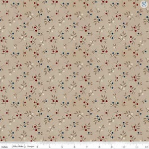 Huckleberry Saltbox Sprigs Almond C14356 by Karen Walker for Riley Blake Designs - 1 Yard Cuts