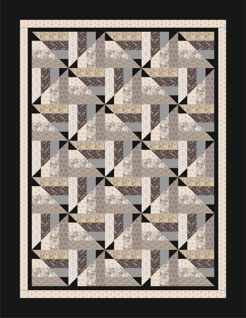 Simple illusions quilt pattern paper pattern etsy