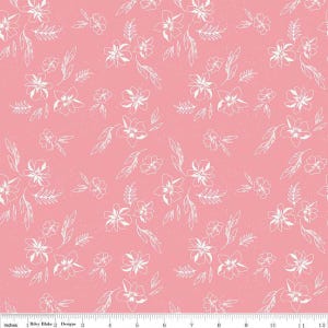 Berry Market Sketches Peony C15743 by Beverly McCullough for Riley Blake Designs - 1 Yard Cuts