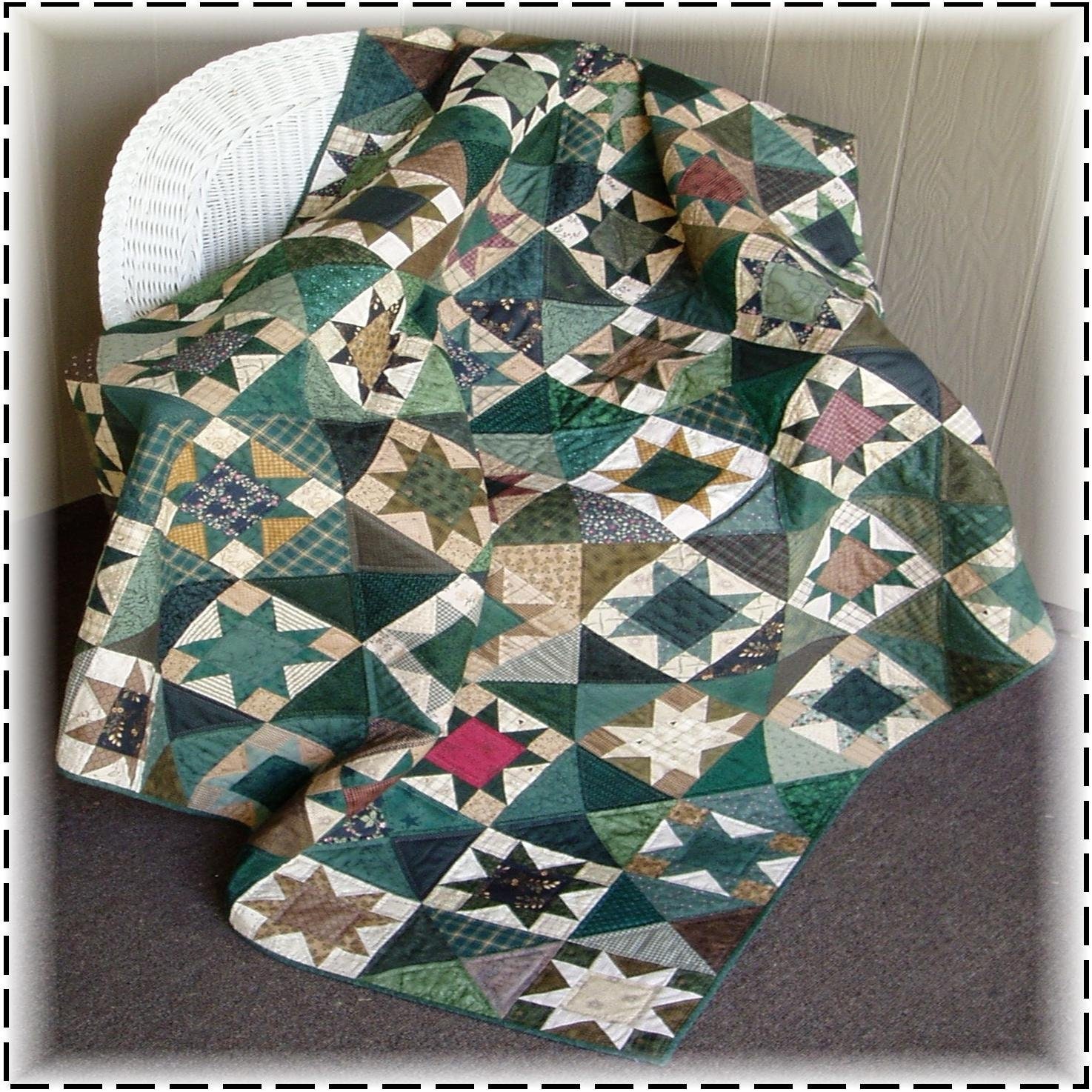 Stars by the Hour Quilt Pattern - Quilt Size 54" X 78" PAPER PATTERN - Etsy