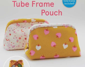 Zakka Workshop Wide Open Tube Frame Pouch Pattern, Tube Frame Included - PAPER Pattern