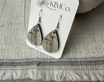 Wood earrings - Grace