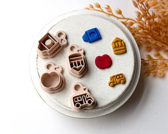 School Stud Pack Clay Cutters, Clay Earring Cutter, Polymer Clay Cutters, Clay Jewelry Cutters,3D Printed Clay Cutter, Polymer Clay Tool