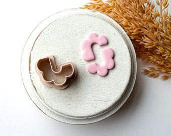 Scallop Hoop Clay Cutter, Clay Earring Cutter, Polymer Clay Cutters, Clay Jewelry Cutters,3D Printed Clay Cutter, Polymer Clay Tool