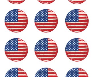 American Flag Clay Transfer Paper, Image Transfer Design for Earrings, Water Soluble Transfer Paper for Polymer Clay