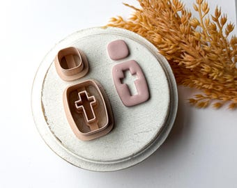 Cross Cutout Clay Cutter, Clay Earring Cutter, Polymer Clay Cutters, Clay Jewelry Cutters,3D Printed Clay Cutter, Polymer Clay Tool