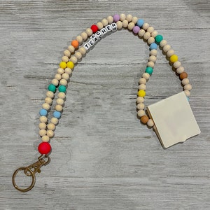 Teacher Beaded Lanyard