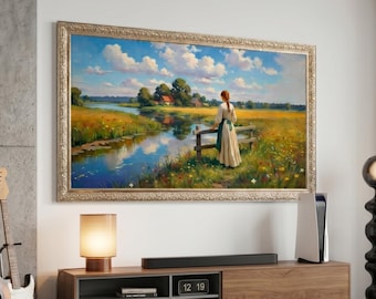 Marco para TV Samsung Frame, marco personalizado para TCL NXTFrame, bisel decorativo, marco para TV moderno y rústico hecho a mano.