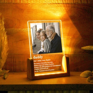Placa de foto personalizada para o pai - Presente de definição do pai - Presente personalizado para o pai - Presente para o papai - Presente para o dia dos pais - Impressão de foto de definição do pai