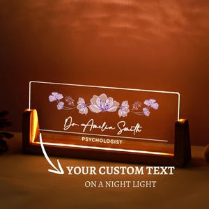 Personalized Desk Name Plate - Psychologist Gift - New Job Gift - Office Decor for Women - Custom Name Sign - Corporate Gifts - Boss Gifts