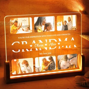 Photo Night Light as Mother&#39;s Day Gift - Birthday Gift for Nana - Grandma Nana Night Lamp - Grandma Nana Gift Ideas - Grandma Birthday Gift