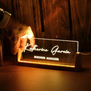 Custom Name Sign Gifts - Corporate Gifts - Promotion Gifts - Boss Gifts - Personalized Desk Name Plate - New Job Gift - Office Decor for Men