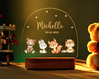 Custom Animal Lamp for Kids -  Cute Night Light - Kids Bedroom - Unique Baby Gift - Child Nightlight - 1st Birthday Gifts - New Baby Gifts