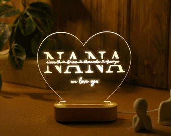 Custom Night Light for Nana - Gift for Nana - Grandma Nana Lamp - Nana Gift Ideas - Nana Birthday Gift - Best Mother's Day Gift for Nana