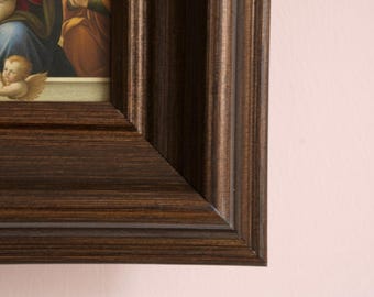 Custom Radiant Gold Hues TV Frame, Walnut Tv Frame, Compatible for Samsung TCL Decorative Frame, Samsung Frame Tv Bezel Handmade Frame
