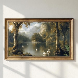 Antique Gold Finish TV Frame, Compatible with all Tv Brand, Custom TV Frame 32 43 50 55 Inch Ornate Frame TV Frame for Your Samsung Frame Tv