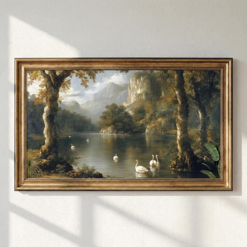 Antique Gold Finish TV Frame, Compatible with all Tv Brand, Custom TV Frame 32 43 50 55 Inch Ornate Frame TV Frame for Your Samsung Frame Tv
