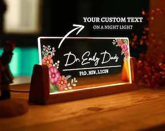 Personalized Doctor Gift - Name Plate for Desk - Graduation Gift 2025 - Custom Name Plate - Phd Graduation Gifts - Name Sign for Doctors
