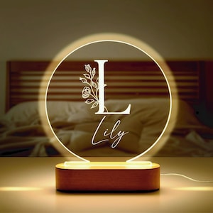 Personalized Letter Night Light - Tween Girl Gift - Teen Boy Gift - Birthday Gift Ideas - Kids Room Decor - Nursery Decor - Christmas Gifts