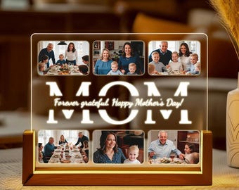 Personalized Mom Photo Night Light - Mothers Day Gift - Mom Gift from Daughter - Best Mom - Mother Gifts - Gift for Mom - Mom Christmas Gift