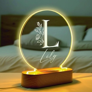 Personalized Letter Night Light - Tween Girl Gift - Teen Boy Gift - Birthday Gift Ideas - Kids Room Decor - Nursery Decor - Christmas Gifts