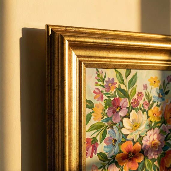 Gold Gilded TV Frame, Compatible for Samsung Frame, Custom TV Frame, 32, 43, 50, 55 Inch Ornate Frame, TV Frame for Your Samsung Frame Tv