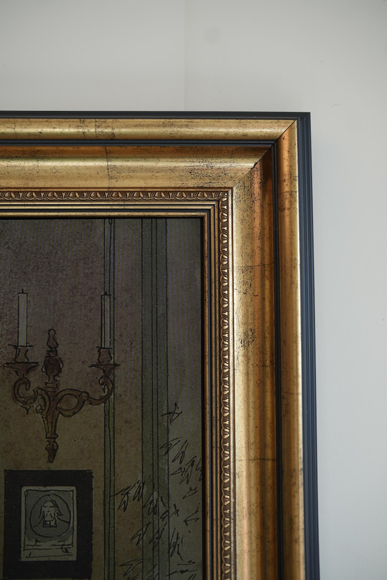 Antique Gold Finish TV Frame, Compatible with all Tv Brand, Custom TV Frame 32 43 50 55 Inch Ornate Frame TV Frame for Your Samsung Frame Tv