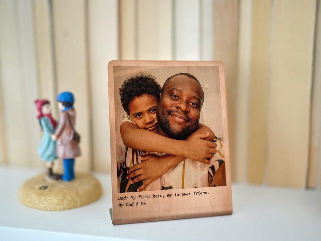 Personalized Photo Print for Dad Gift - Metal Keepsake Gift - Dad Photo ...