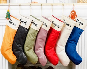Luxury Christmas Stocking in Velvet - Holiday Stocking - Christmas Decorations - Velvet Stocking - Luxury Stocking - Personalised Stocking