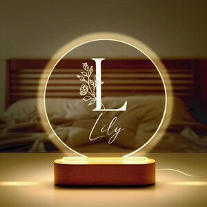Luz de noche con letras personalizadas - Regalo para preadolescentes - Regalo para adolescentes - Ideas para regalos de cumpleaños - Decoración para habitaciones infantiles - Decoración para guarderías - Regalos de Navidad