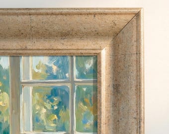 Custom Champagne Gold TV Frame for Samsung Frame – Decorative Bezel for TCL NXTFrame - Handmade Rustic Style Tv Frame - Art Display Frame