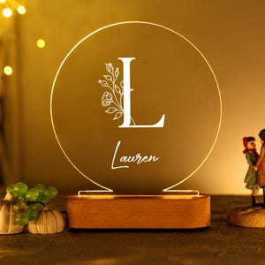 Personalized Letter Night Light - Tween Girl Gift - Teen Boy Gift - Birthday Gift Ideas - Kids Room Decor - Nursery Decor - Christmas Gifts