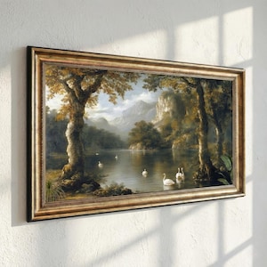 Antique Gold Finish TV Frame, Compatible with all Tv Brand, Custom TV Frame 32 43 50 55 Inch Ornate Frame TV Frame for Your Samsung Frame Tv