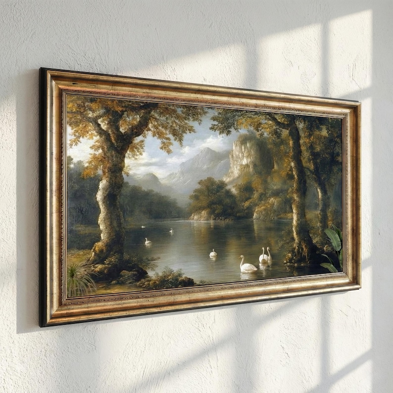 Antique Gold Finish TV Frame, Compatible with all Tv Brand, Custom TV Frame 32 43 50 55 Inch Ornate Frame TV Frame for Your Samsung Frame Tv