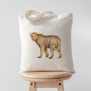 Cheetah Tote Bag For Kids, Overnight Animal Tote Bags For Kids, Zoo Animal Bag, Reusable Tote bag, Kids Safari Tote Bags