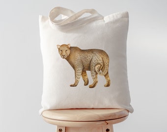 Cheetah Tote Bag For Kids, Overnight Animal Tote Bags For Kids, Zoo Animal Bag, Reusable Tote bag, Kids Safari Tote Bags