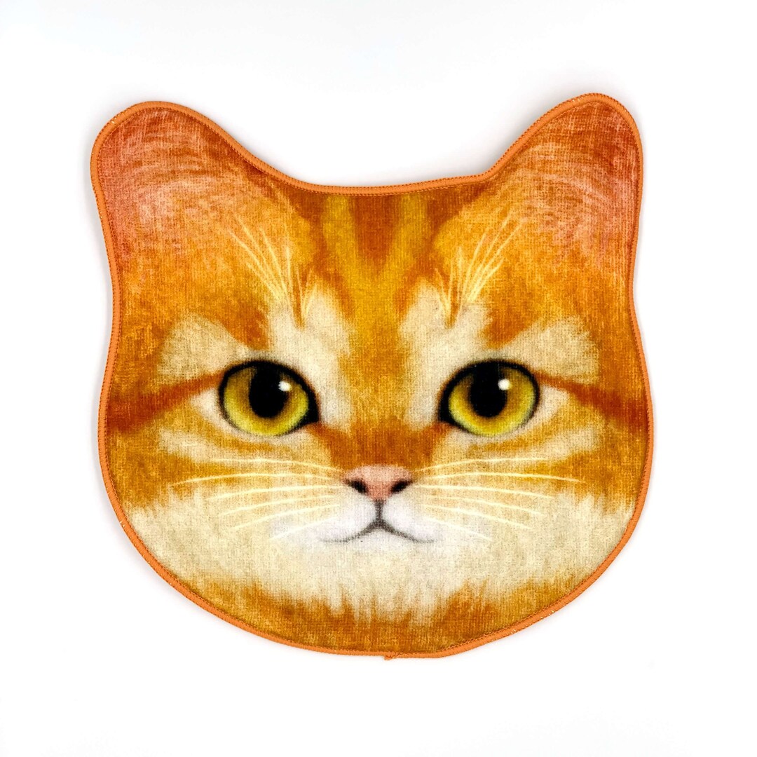 Orange Tabby Face Towel For Kitchen Bathroom Kitten Face Towels For orange-tabby-face-towel-for-kitchen-bathroom-kitten-face-towels-for