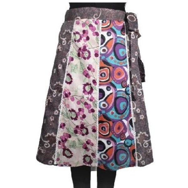 Jep Holland Printed Cotton Wrap Skirt