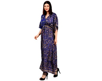 Stunning Elaine Silk Summer Dress with Long Sleeves and Floral Paisley Print