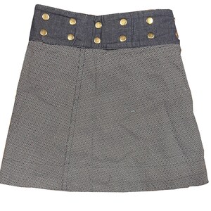 JEP Reversible Wrap Skirt, Girl's Snap Skirt, Teens Clothing Skirt, Universal Skirt, Denim And Cotton Skirt, Waist Size 56cms To 92cms afbeelding 4