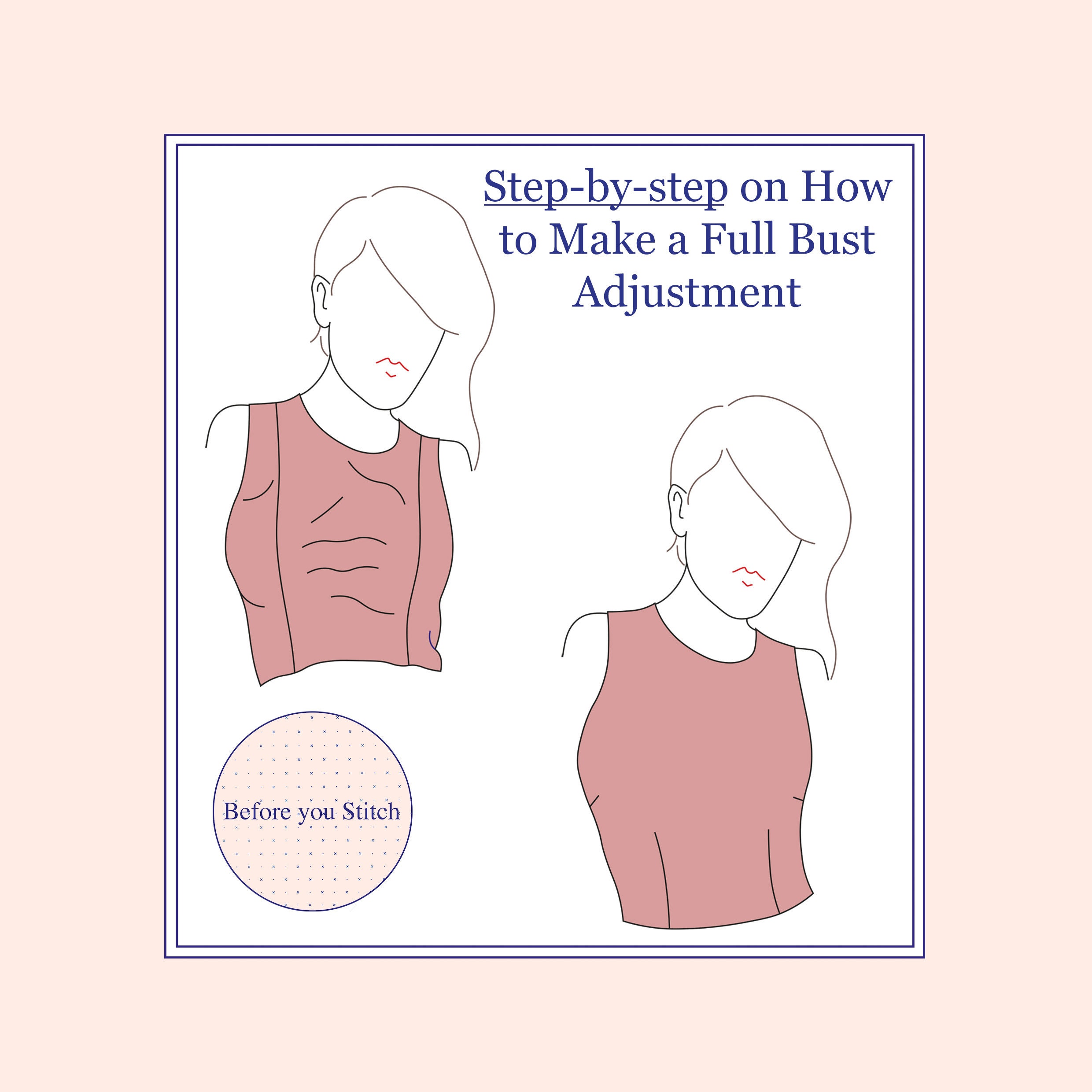 Step-by-step on How to Make a Full Bust Adjustment 