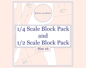 Half-scale Woven Bodice and Sleeve Pattern Blocks Printable Pdf Size 4 ...