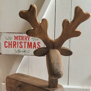 Rentier aus Holz, Photo Props, Baby Foto Requisiten, Baby Rentier, Rentier, Accessoires Foto, Oggetti per Foto