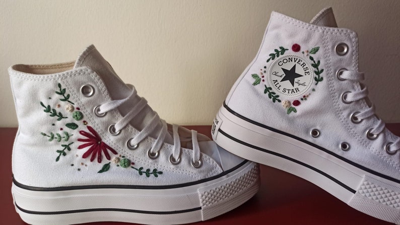 Custom Embroidered High Top Sneakers image 1