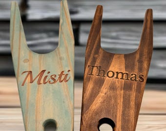 Saco de botas personalizado hecho a mano de madera maciza / Regalo para papá / Regalo para mamá / Regalo de Navidad / Regalo personalizado / Madera maciza hecha en Texas, EE. UU.