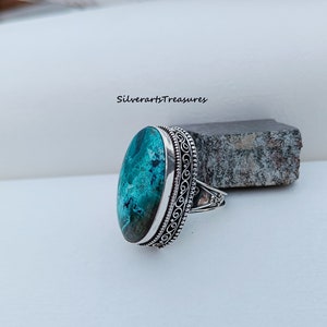 Shattuckite  Ring, 925 Sterling Silver, Gemstone Ring, Handmade Ring, Shattuckite Stone, Bridesmaid Gifts, Relationship Gift, Jewelry Ring