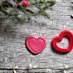 Scallop Heart Love Polymer Clay Cutters Set | Valentines Day Love Heart Scallop Clay Earring Cutters | Jewelry Making | Clay Tool