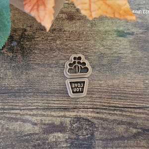 Valentines Flower Pot Polymer Clay Cutter, Love cutter, Earring Cutter, Jewelry Making, Heart Cutter, Set Earring Cutter, Double Wall cutter